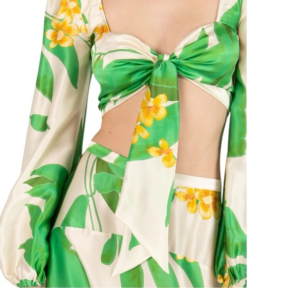 Secret Mission Natalie Silk Top AND Skirt - 100% Silk WHOLE OUTFIT Size Large - Picture 5 of 13